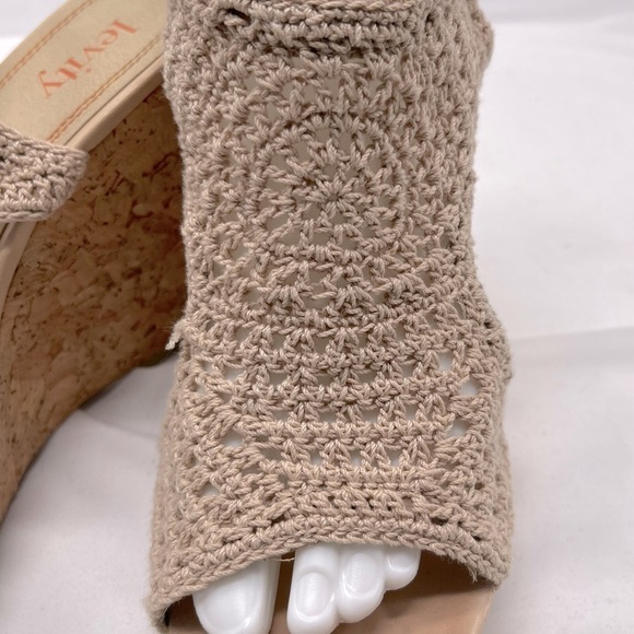 Levity Boho Crochet Wedge Platform Sandals - Picture 5 of 6